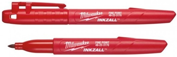 Маркер INKZALL красн.тонкий Milwaukee 48223170