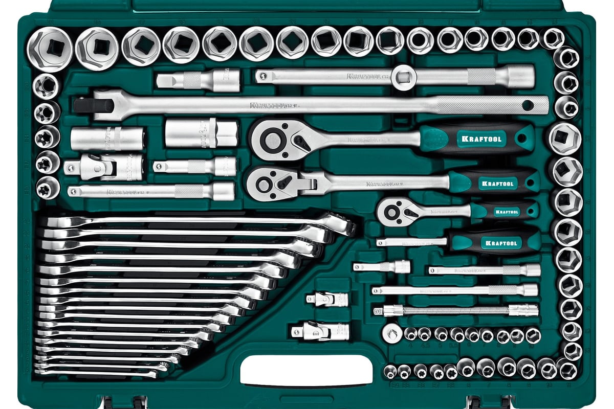 Набор гол.142пр 1/2" 1/4" Kraftool 27889-H142