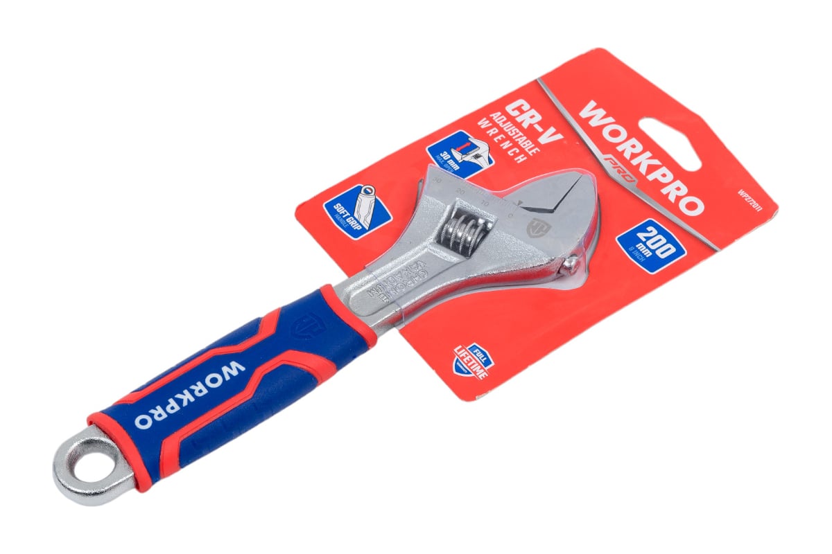 Ключ развод. 200мм 0-30мм PRO CR-V Workpro WP272011