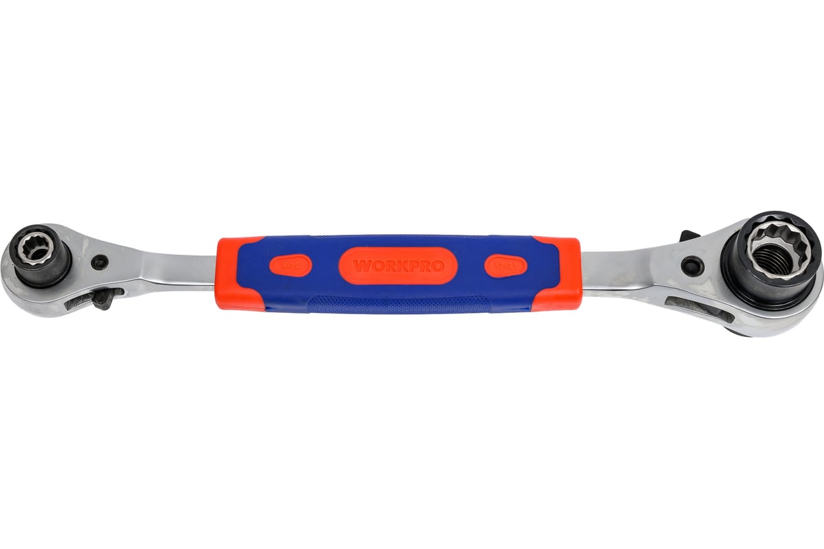 Ключ развод. трещотка 8-В-1 PRO CR-V (8-21мм)  Workpro WP272059
