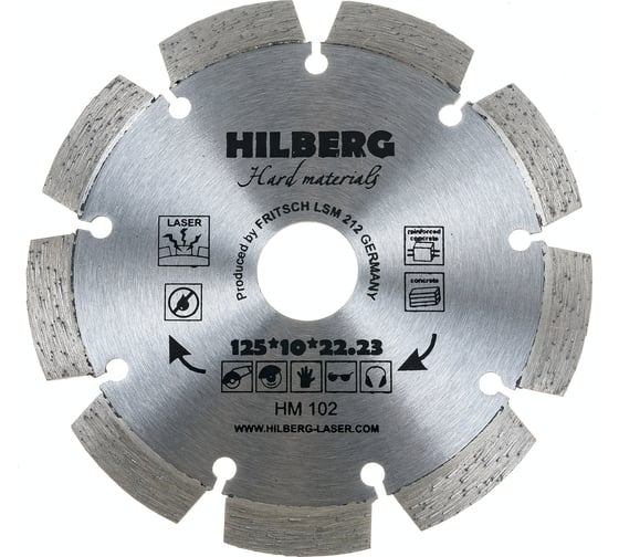 Алм. диск 125*22.2 Hilberg Materials Лазер HM102