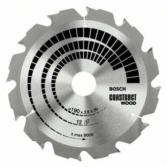 Диск пильный 190х30 12 CONSTRUCT BOSCH 2608640633
