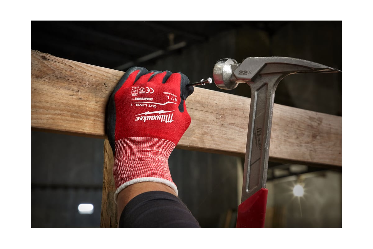 Перчатки с защит. от порез. M/8, уровень 1 Milwaukee инд.уп. 4932471416