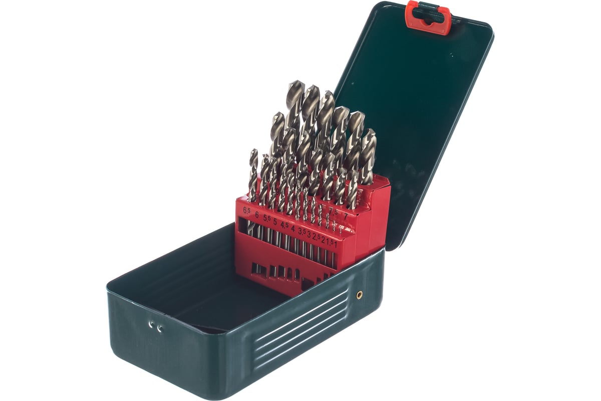 Набор сверл 25шт мет. Metabo 627154000 HSS-G (1-13мм)