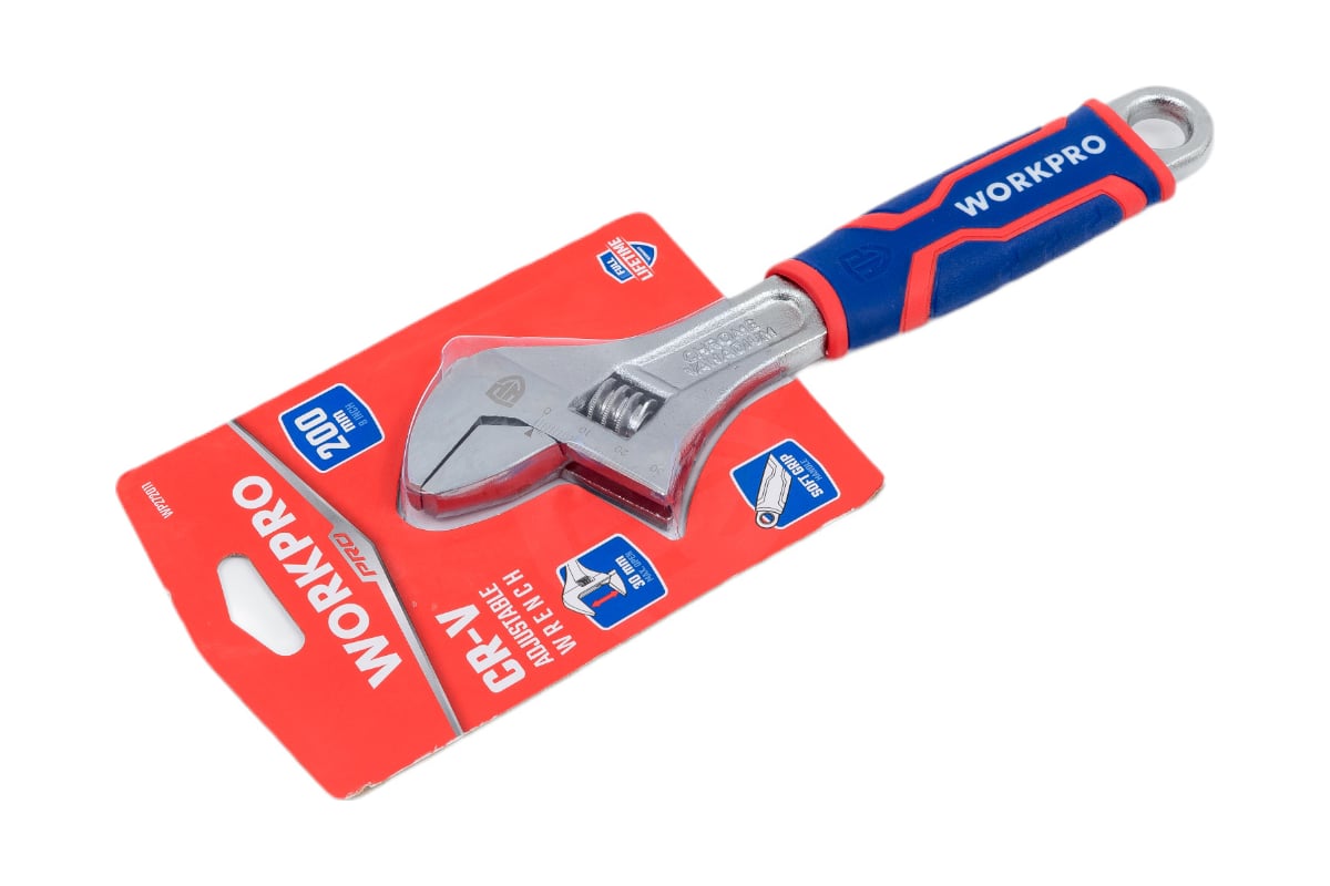 Ключ развод. 200мм 0-30мм PRO CR-V Workpro WP272011
