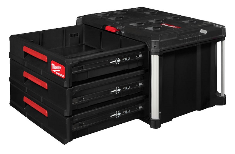 Ящик PACKOUT с 3-мя выдвижн. Milwaukee 4932472130
