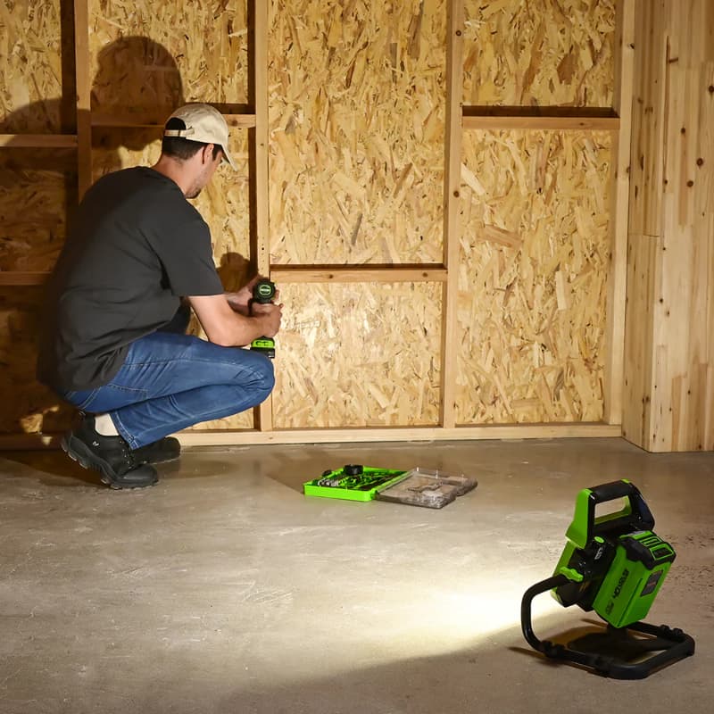 Прожектор гибрид. Greenworks G40WLH LED 40V/220V без акк. и з/у 3503907