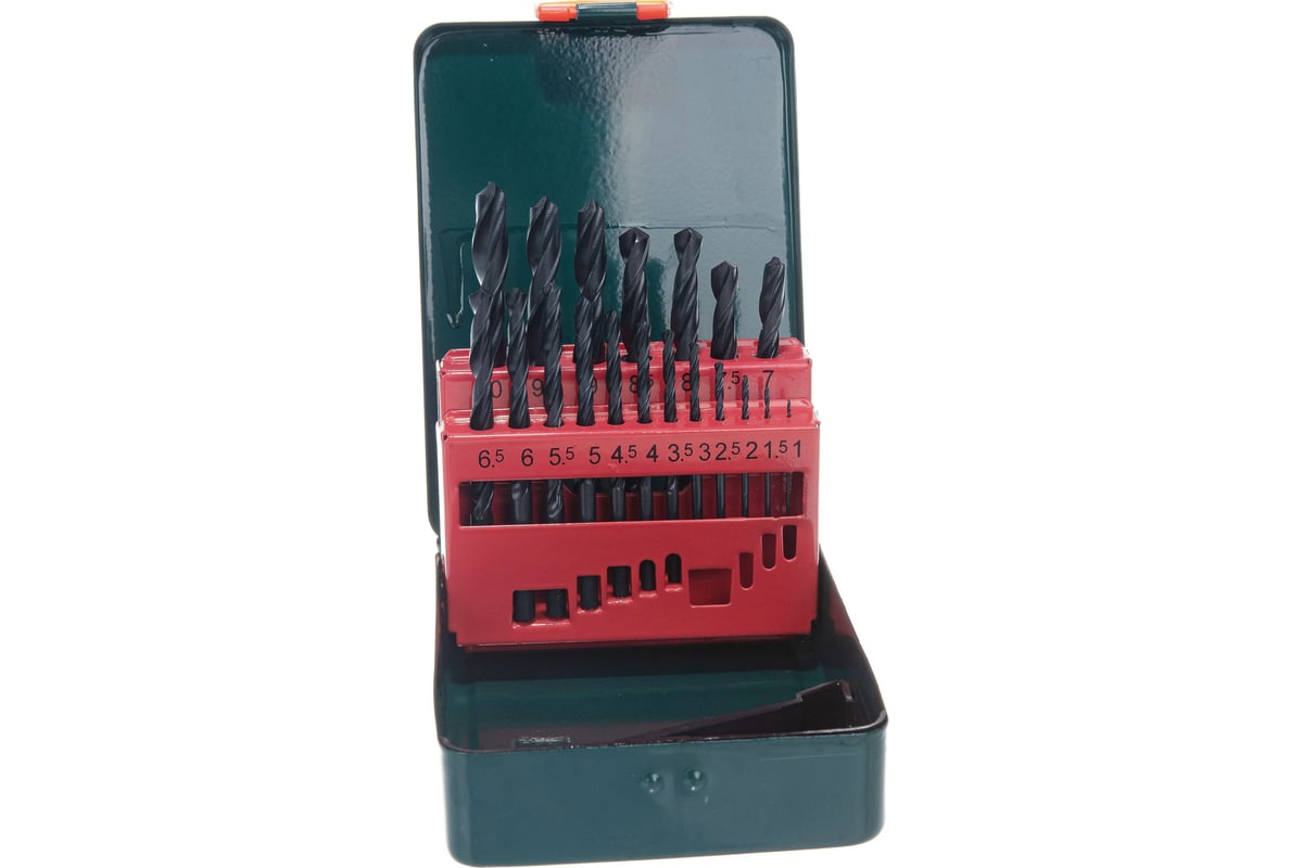 Набор сверл 19шт мет. Metabo 627151000  HSS-R (1-10мм)