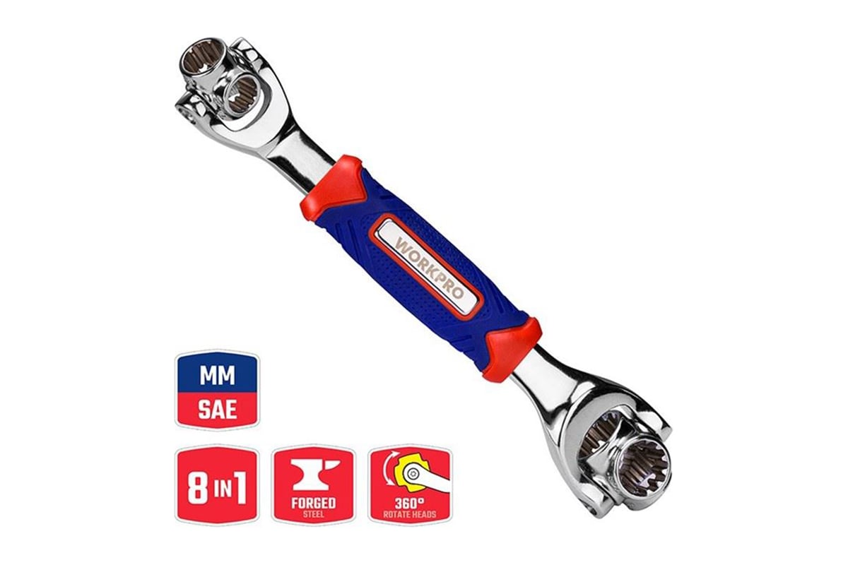 Трещотка 1/2" (5/16"-3/4") 8-в-1 PRO CR-V Workpro WP272018