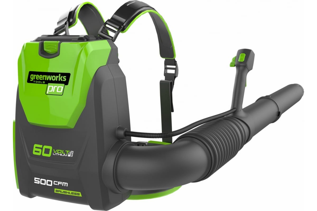 Воздуходув акк. ранц. GreenWorks GD60BPB без акк. и з/у 2402307