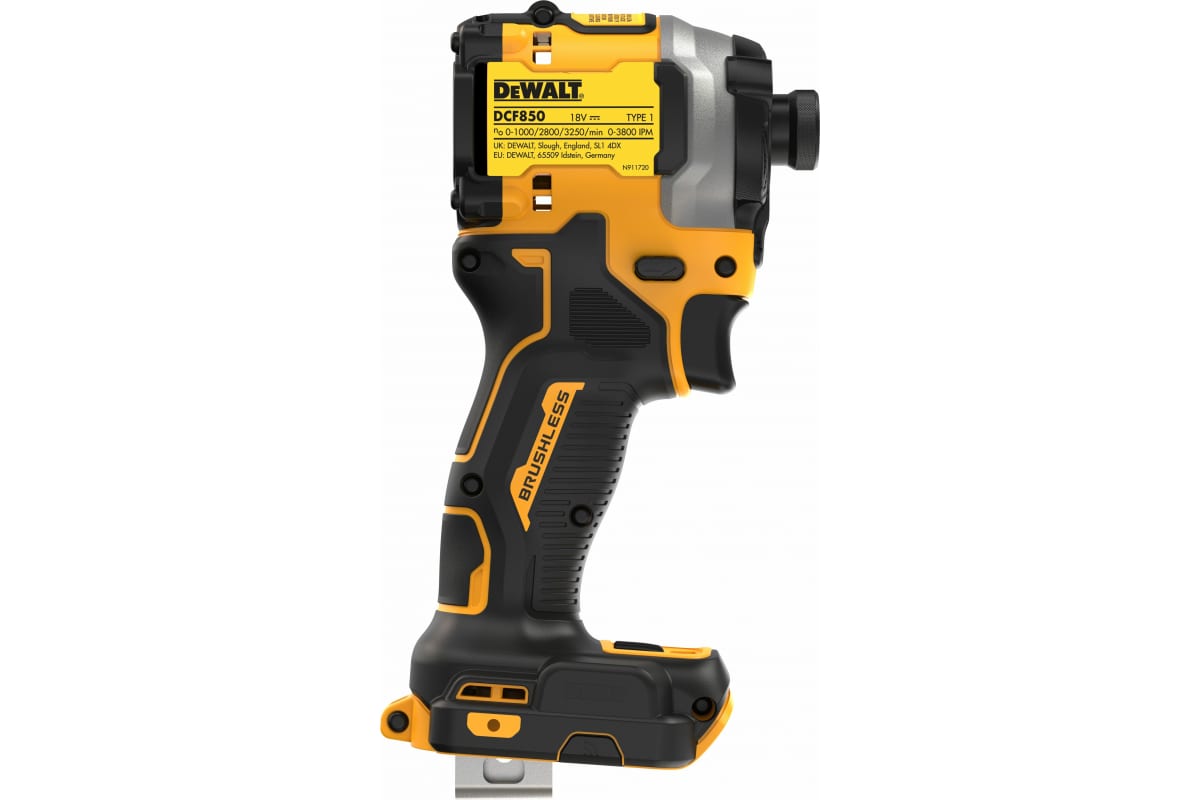 Акк. шуруповерт DCF850NT-XJ без акк. и з/у DeWALT ударн.,кейс
