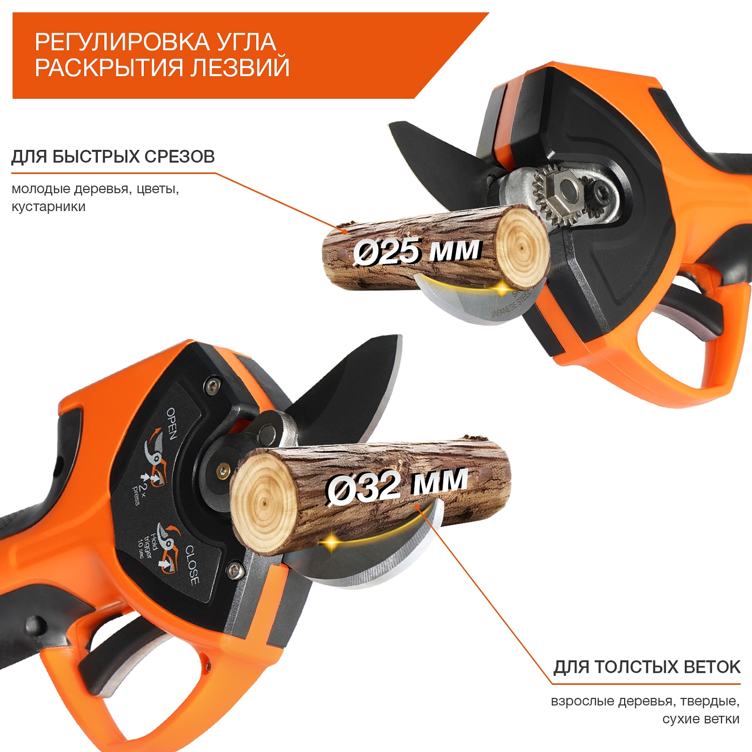 Секатор акк. DAGP 3216LiSET DAEWOO 