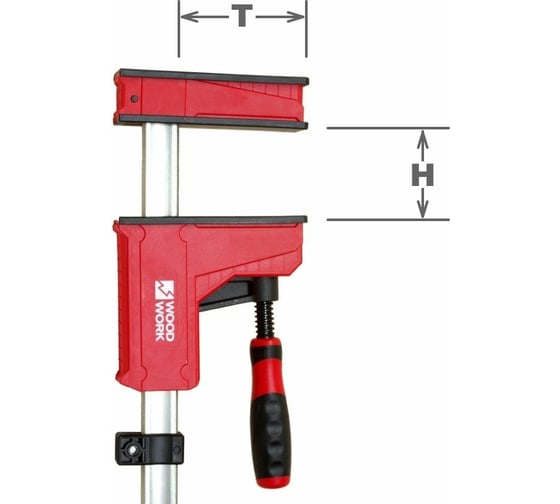 Струбцина Woodwork 600х95 тип F параллельная усилие 600кг( комплект 2шт.) PCH-6095