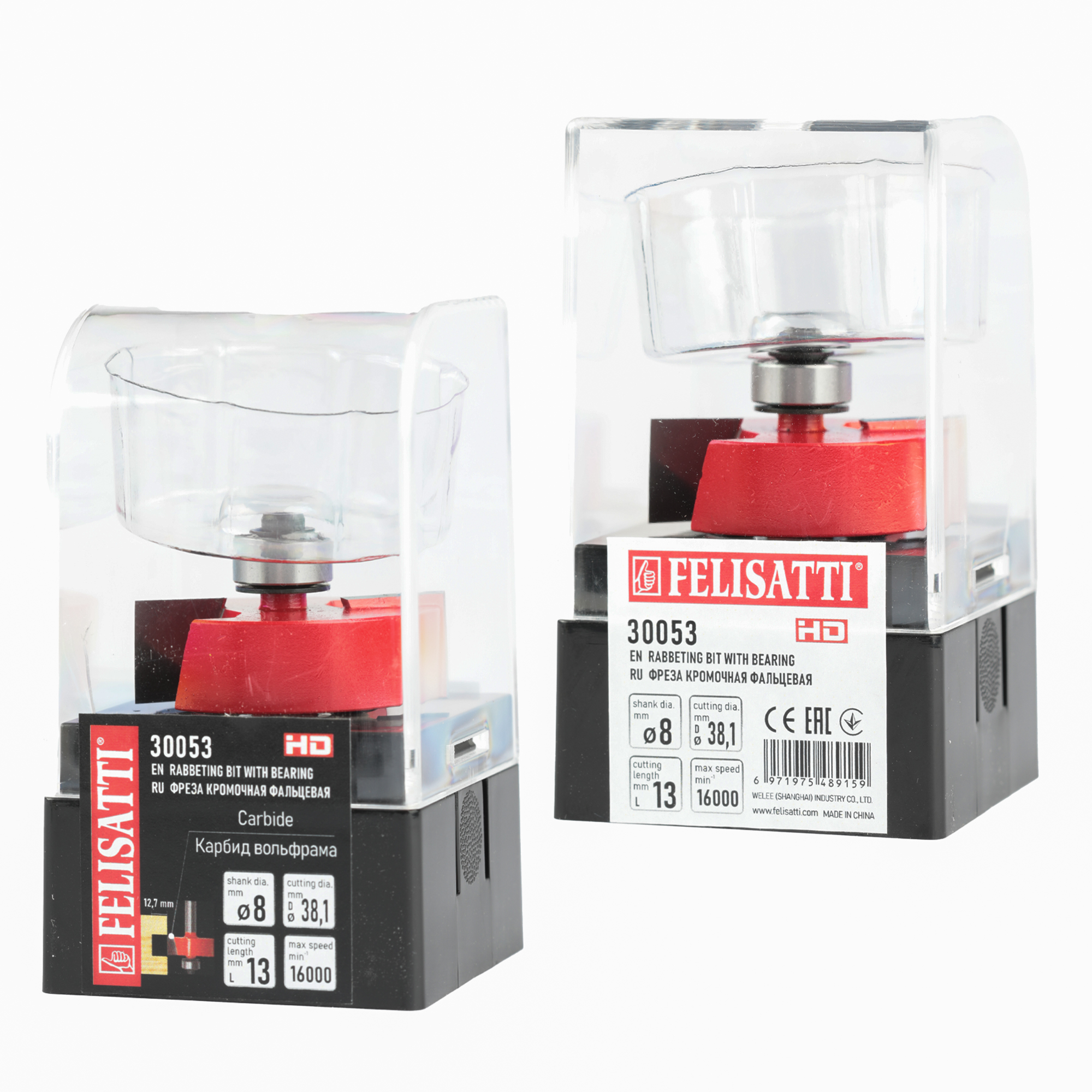 Фреза кром. фальц. 38.1х13, хв. 8мм Felisatti art.30053