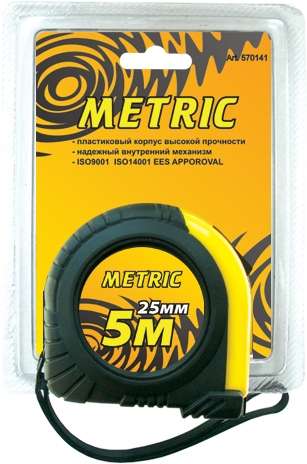Рулетка  5м/25мм "Metric" магн. 570134