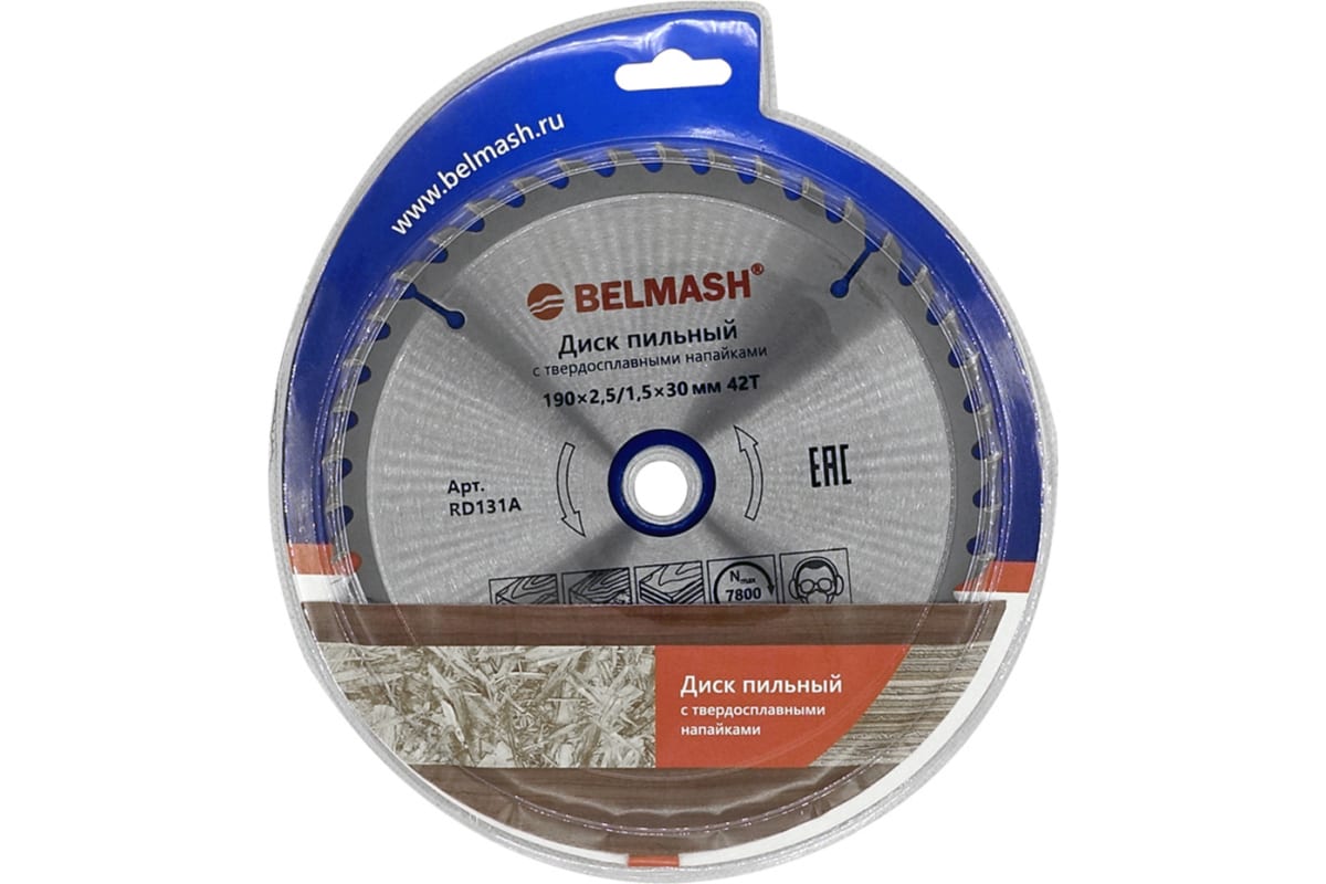Диск/пил 190х2,5/1,5х30/20/16 42Т дер. BELMASH RD131A