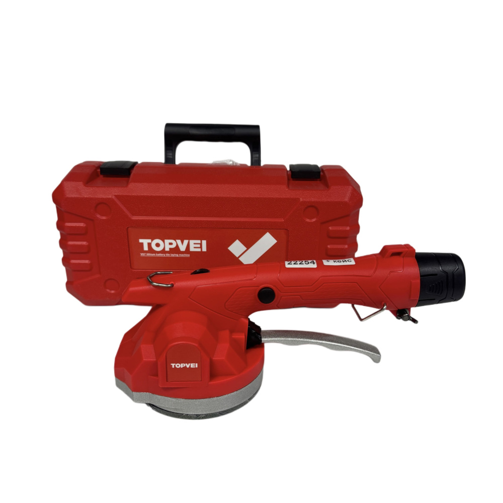 Виброприсоска д/укл. плитки (12,8см, 12Вт, 40кг, акк+з/у) TOPVEI V07-1