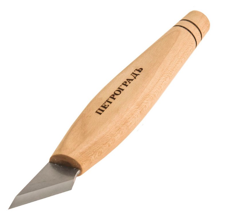 Нож резчицкий M00014065 ПЕТРОГРАДЪ косая заточка 40град 165/35мм