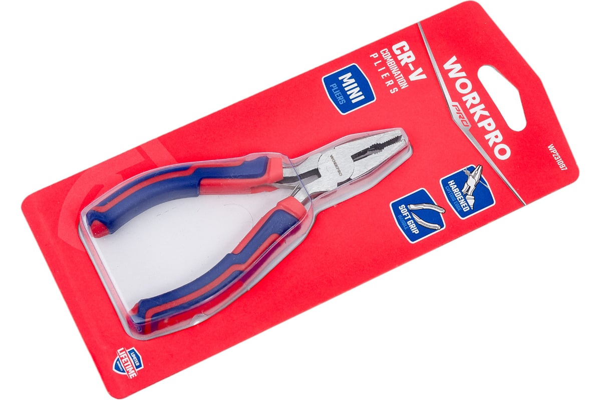 Пассатижи Workpro CR-V 106мм WP231097 мини