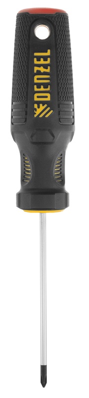 Отвертка PH0х75 мм трекхкомп.рукоятка Denzel 12171