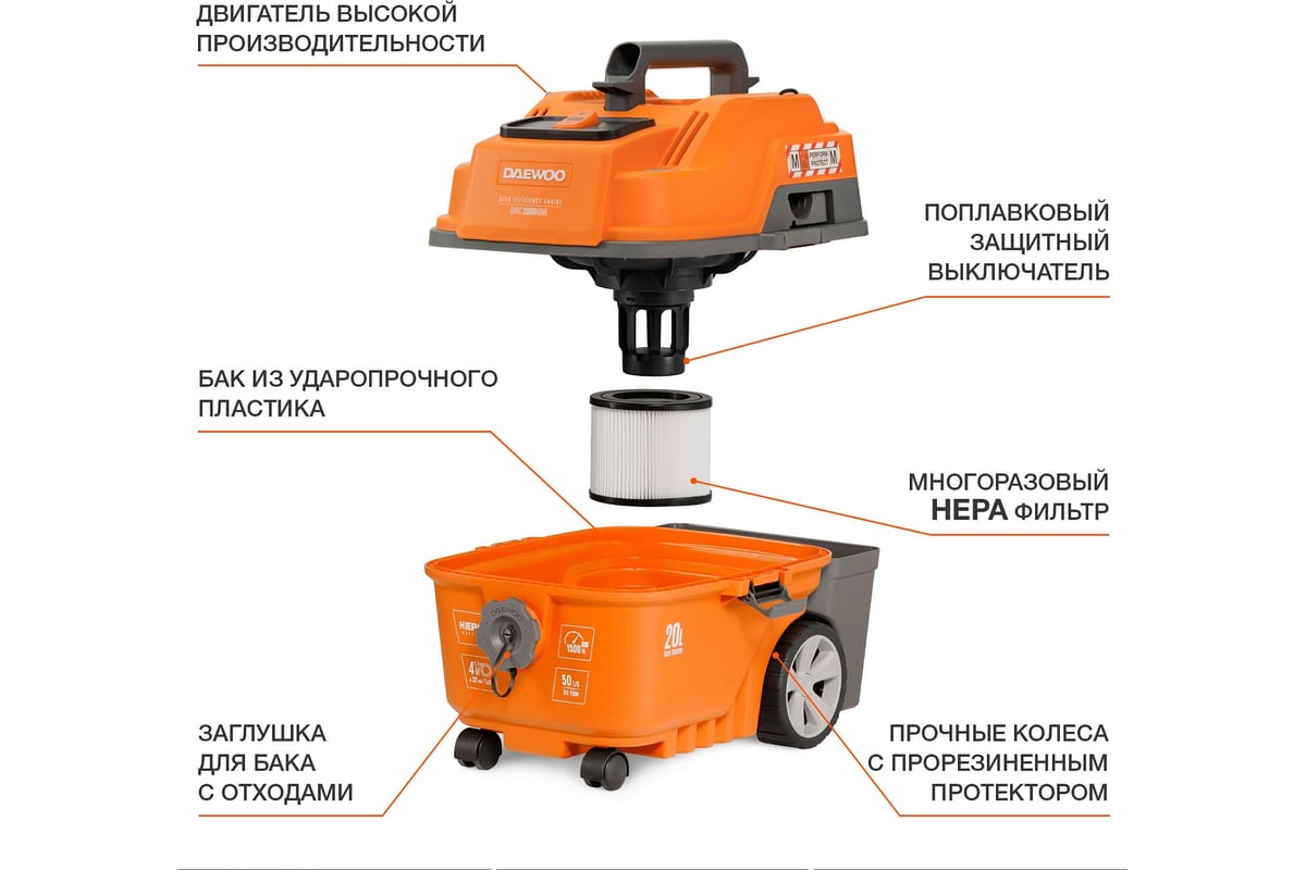 Пылесос DAEWOO DAVC 2000 HOME