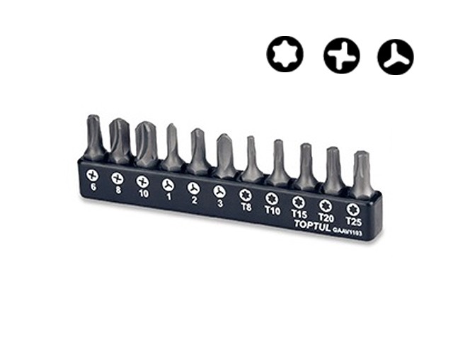 Набор бит TOPTUL 11пр. 1/4" GAAV1103