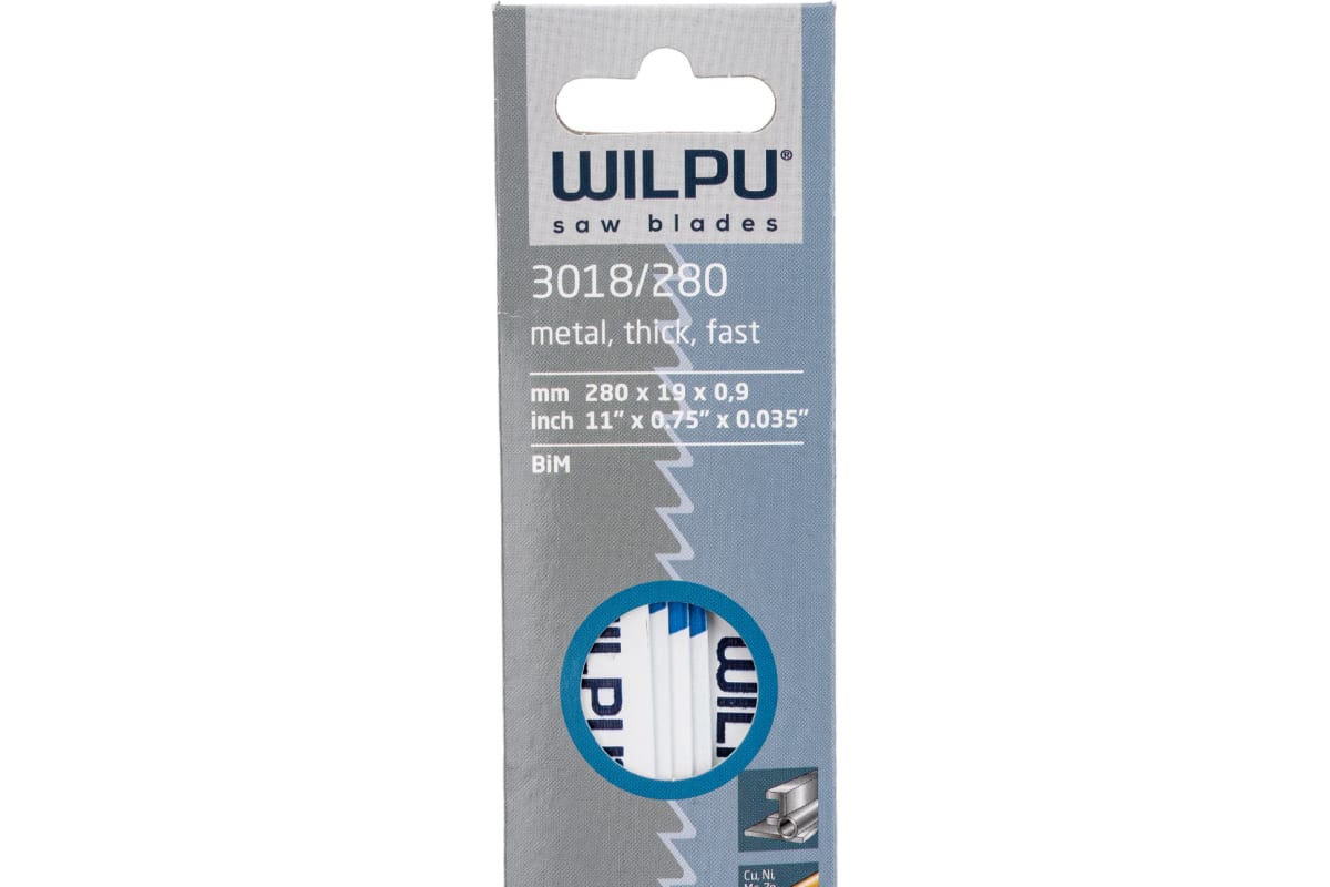 Пилка д/саб.пилы 3018/280 (5 в уп) WILPU 1482800005 сталь/нерж./цв.мет.