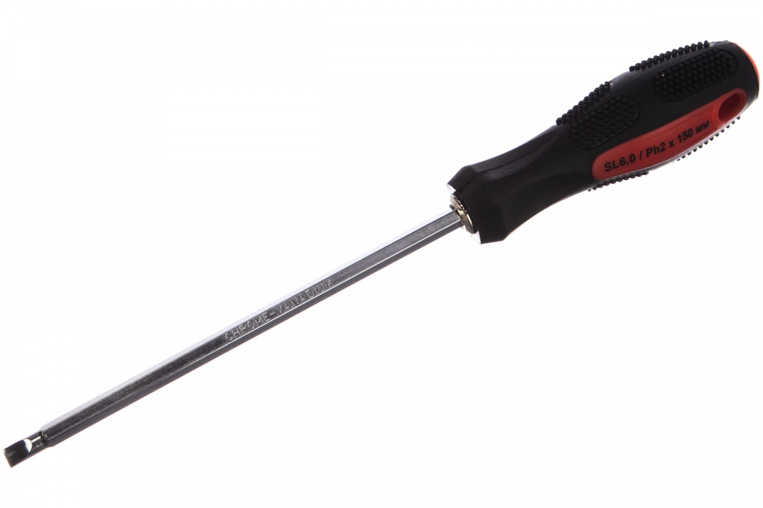 Отвертка MATRIX SL6,0/PH2 мм, CrV, антис.двухком. рук. 12290