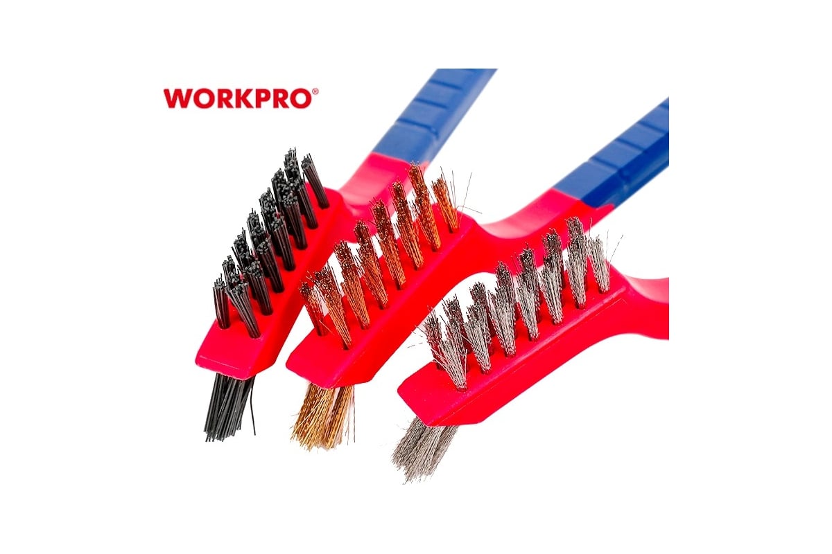 Набор корщетки мини 3шт 180мм медь, сталь, нейлон WP253005