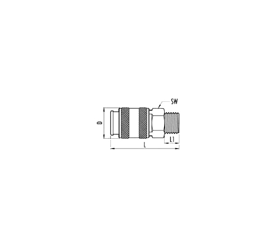 Переходник  наружняя реьба рапид 1/2"  UNI/3 GAV