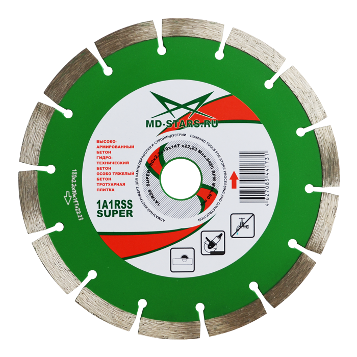 Алм.диск 350х25,4 10D 24T SUPER MD-STARS SS35025