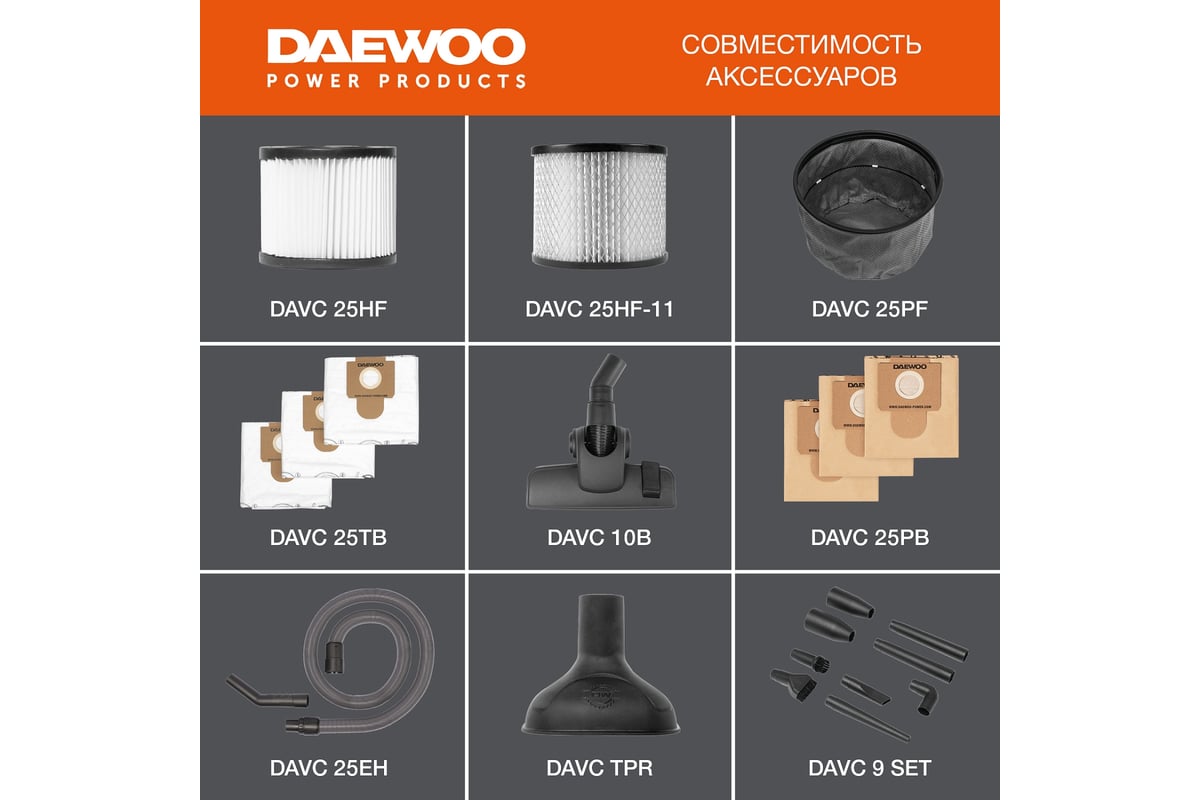 Пылесос DAEWOO DAVC 2514S
