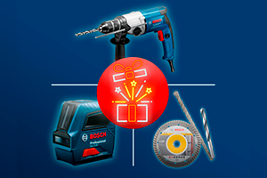 Дарим подарки при покупке профессионального инструмента BOSCH