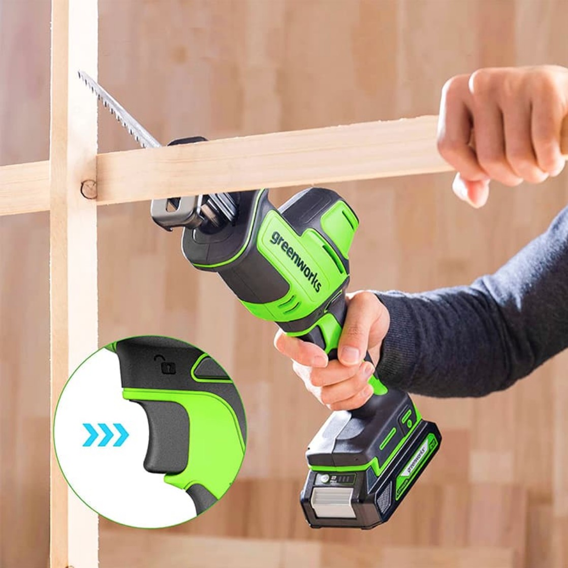 Сабельная пила акк. GreenWorks GPT-CRS-25 24V, без акк. и з/у 1200507