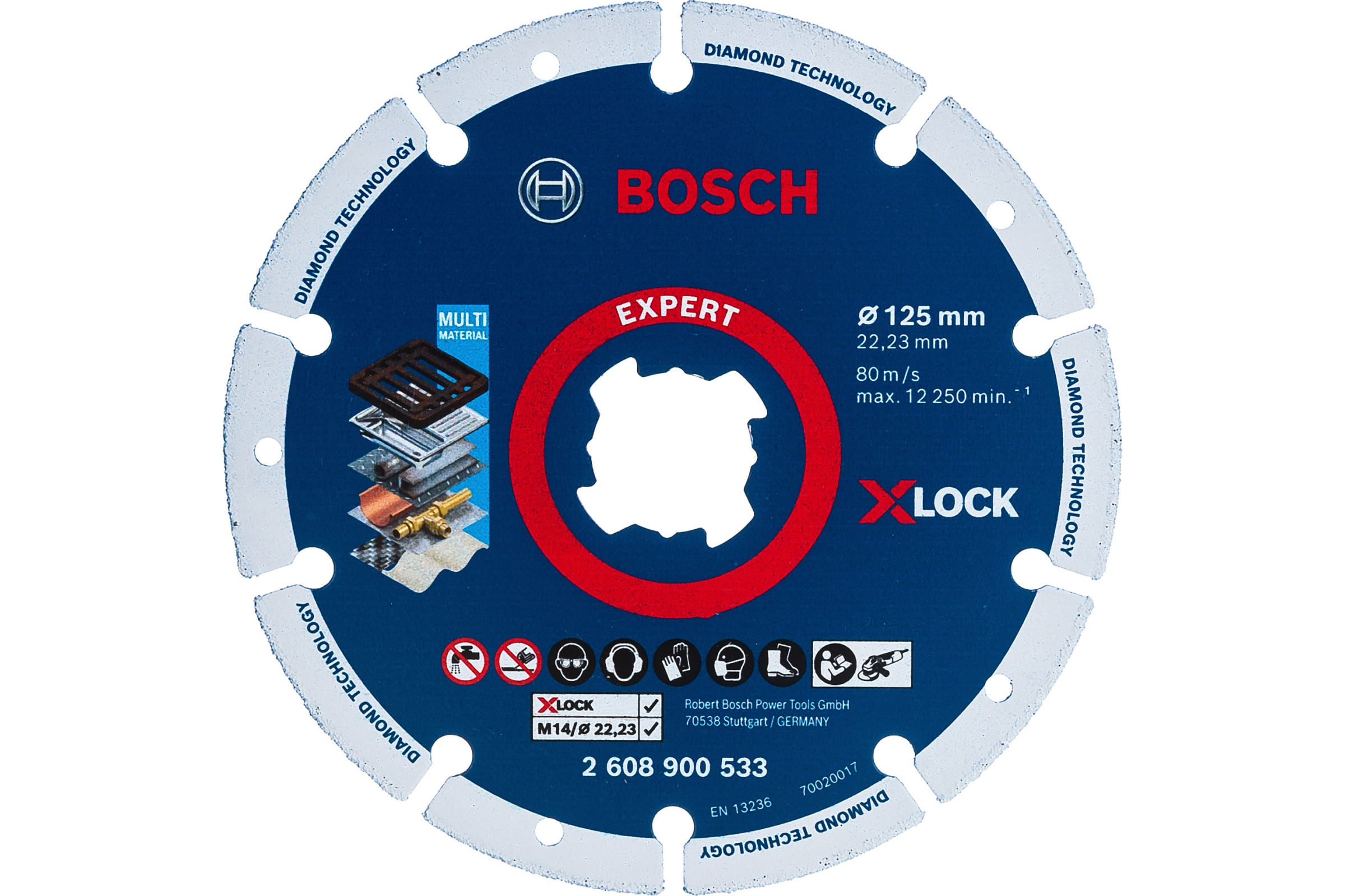 Круг отрезной по мет. 125х22,2 X-LOCK BOSCH 2608900533