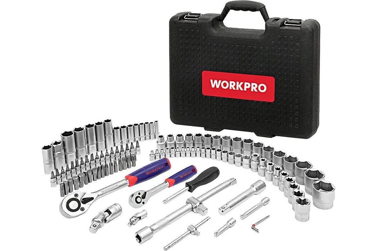 Набор инстр. 108пр. 1/4", 1/2" кейс Workpro WP202535