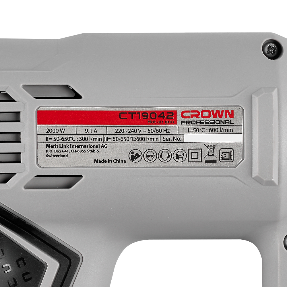 Фен стр. CT19042K CROWN