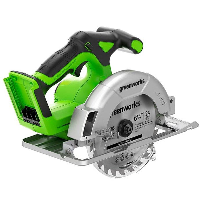 Циркулярная пила акк. GD24CS165 24V, 5Ач и З/У, бесщеточ. GreenWorks 1501607CUG