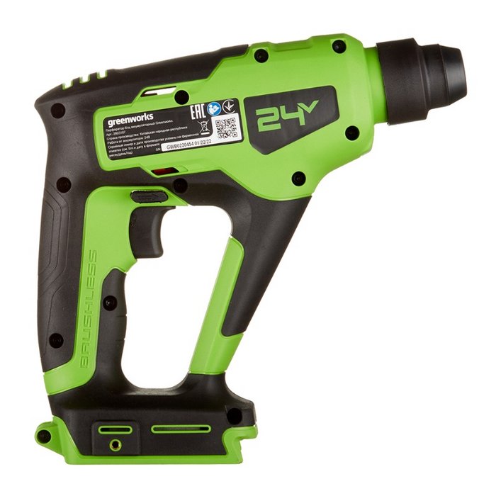 Перфоратор акк. GD24SDS1 24V, 1.2 Дж GreenWorks без акк. и з/у 3803107