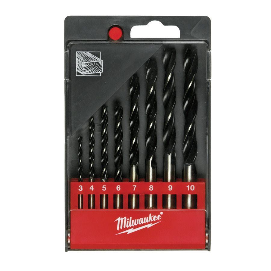 Набор сверл трехточеч.  8шт дер. (3-10) Milwaukee 4932352466