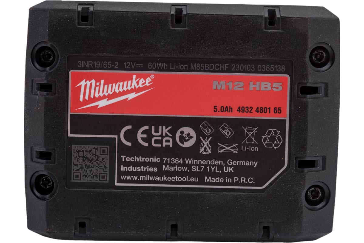 Аккумулятор M12 HB5 Milwaukee 4932480165