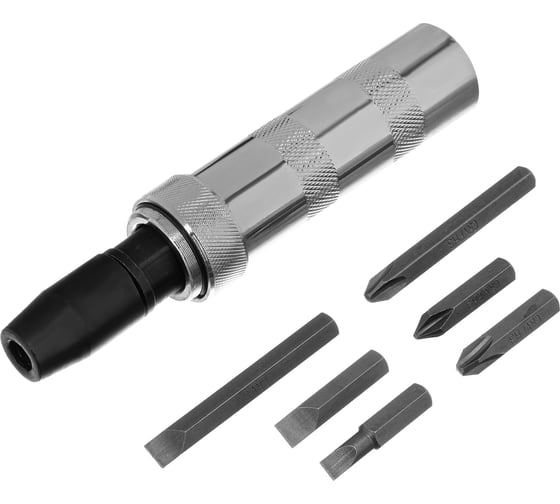 Отвертка ударно-поворот.1/2",набор бит 6шт бокс MATRIX 11575