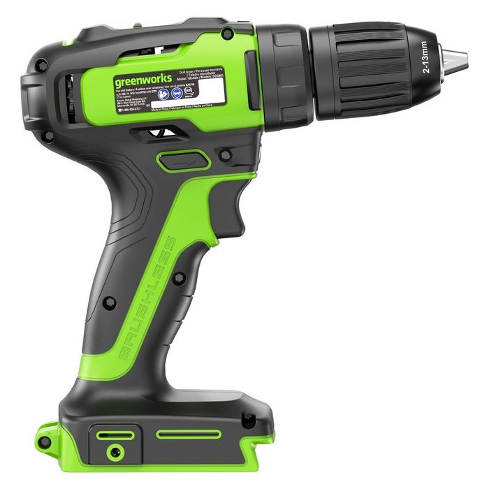 Дрель акк. GreenWorks GD24DD35 24V, 2Ач и З/У бесщеточ. 3704007CUA