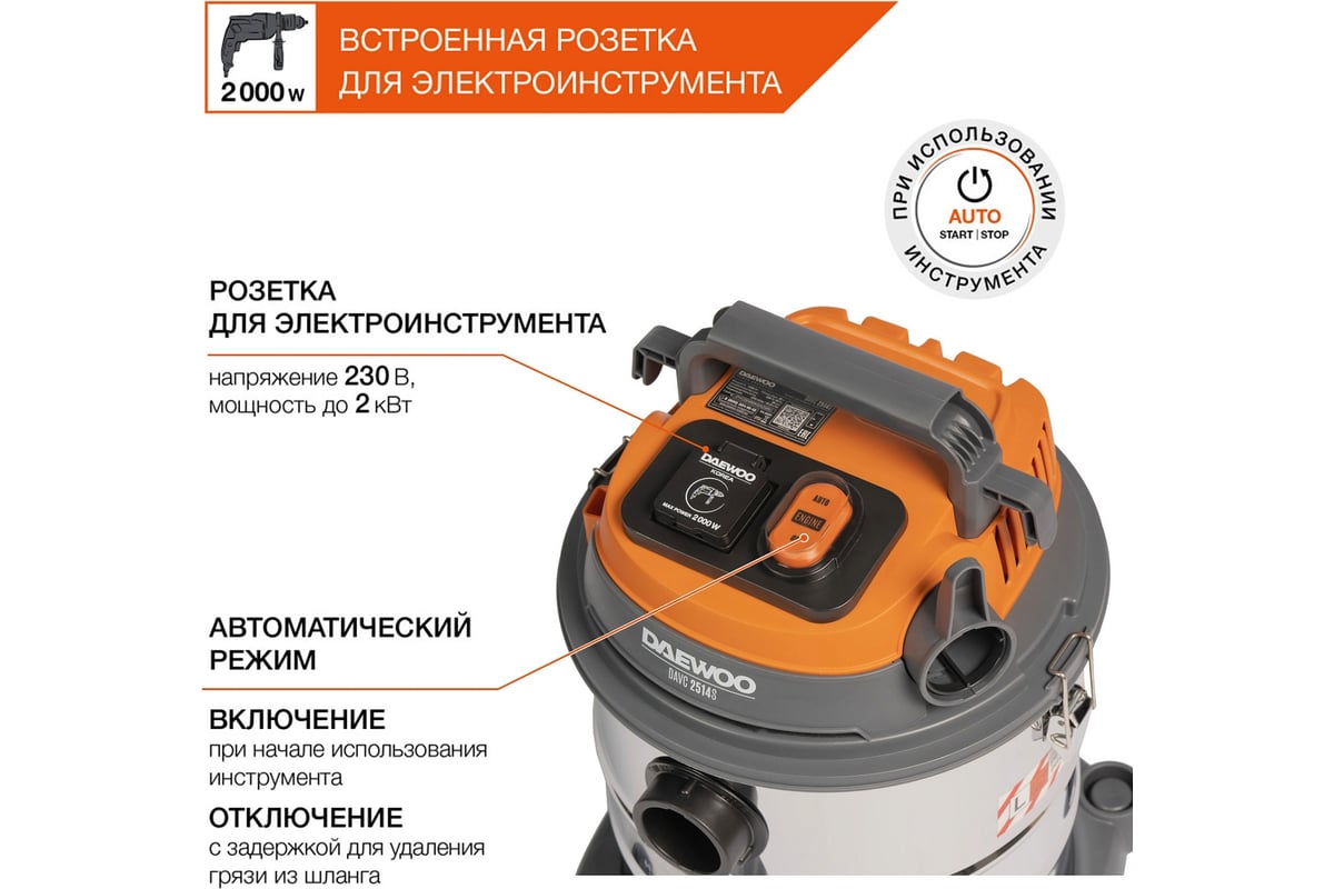 Пылесос DAEWOO DAVC 2514S