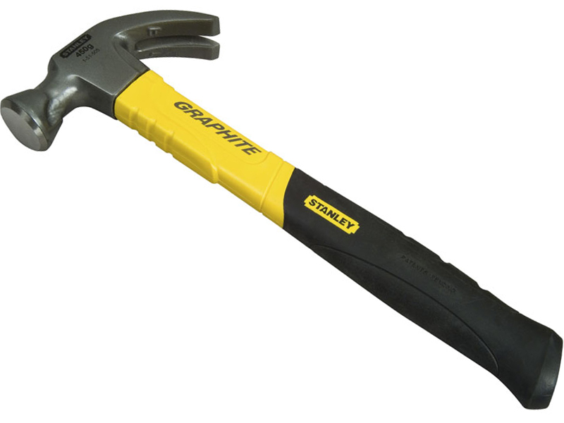Молоток-гвоздодер Stanley 450гр графит.руч. 1-51-505