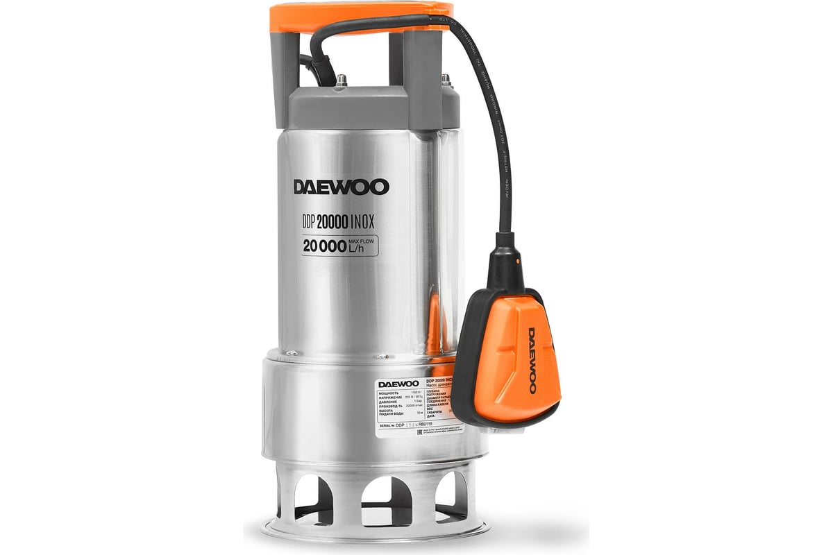 Насос дренаж. DDP 20000 INOX DAEWOO