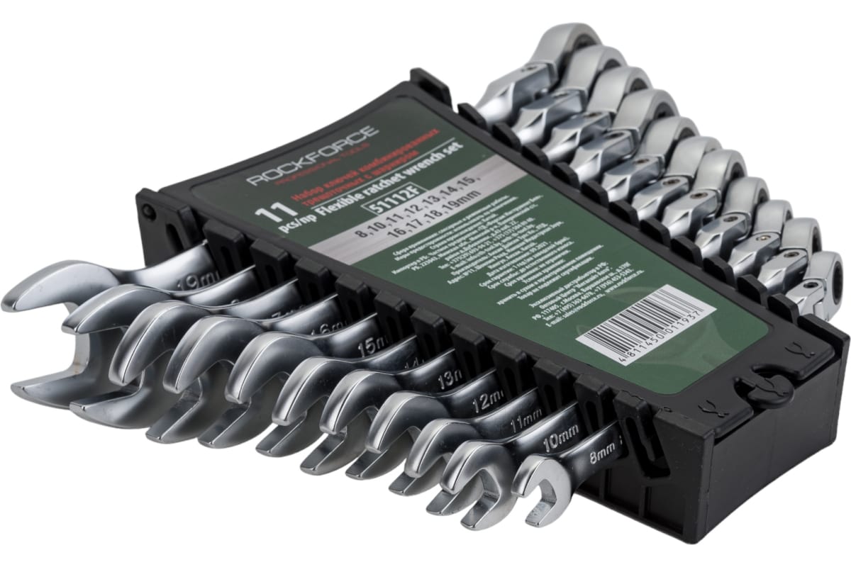 Набор ключ/комб.трещет. 11пр. ROCKFORCE RF-51112F