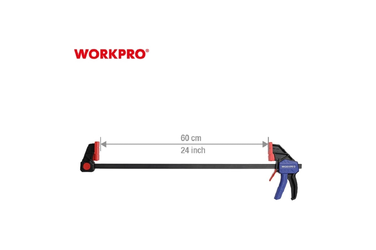 Струбцина Workpro 79/600мм быстрозажимная (135кг) WP232042