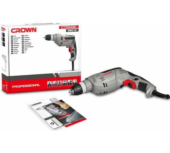 Дрель CT10143-13C CROWN б/ударн.