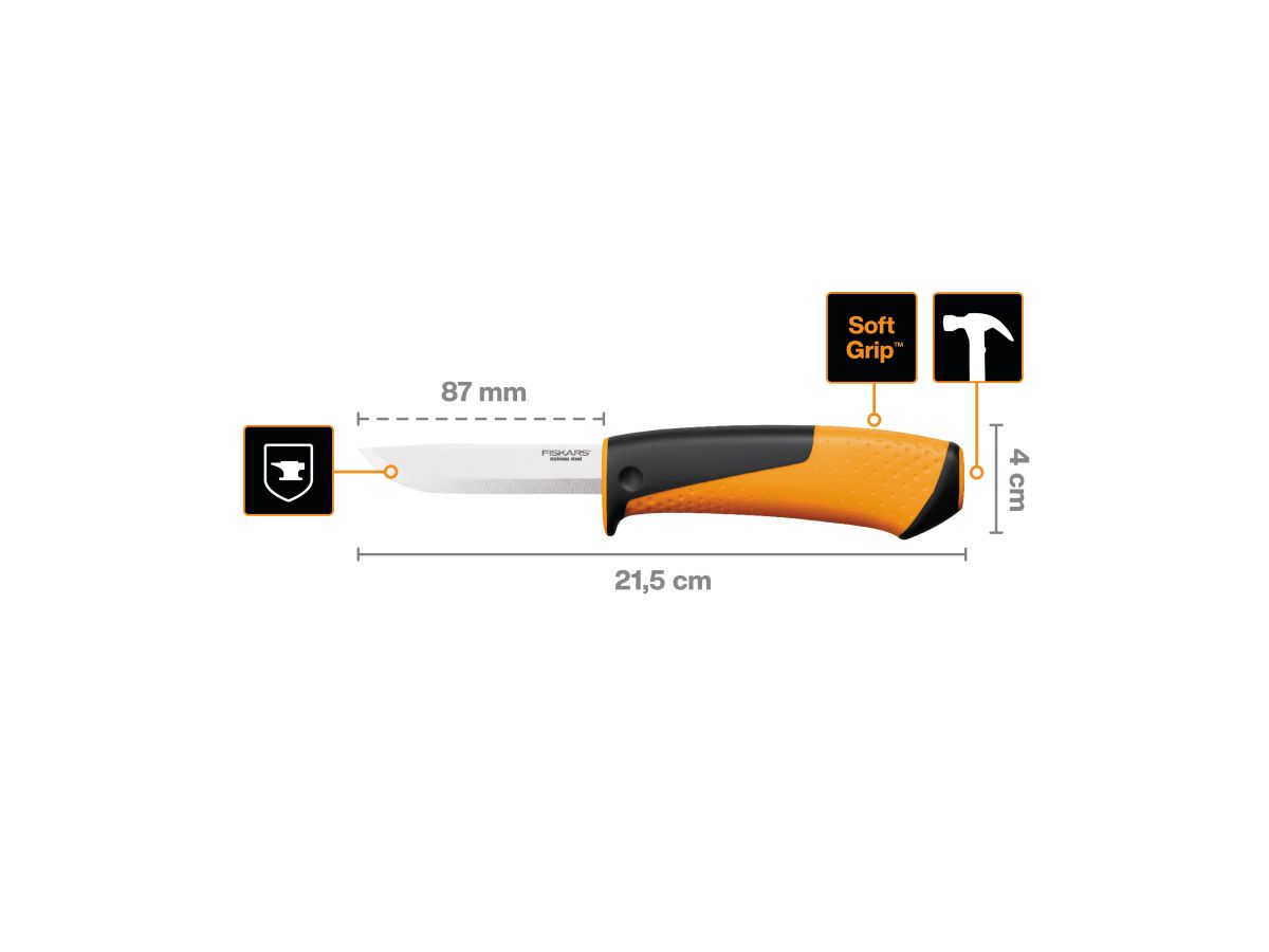 Нож универс. с точилкой Fiskars 1023618